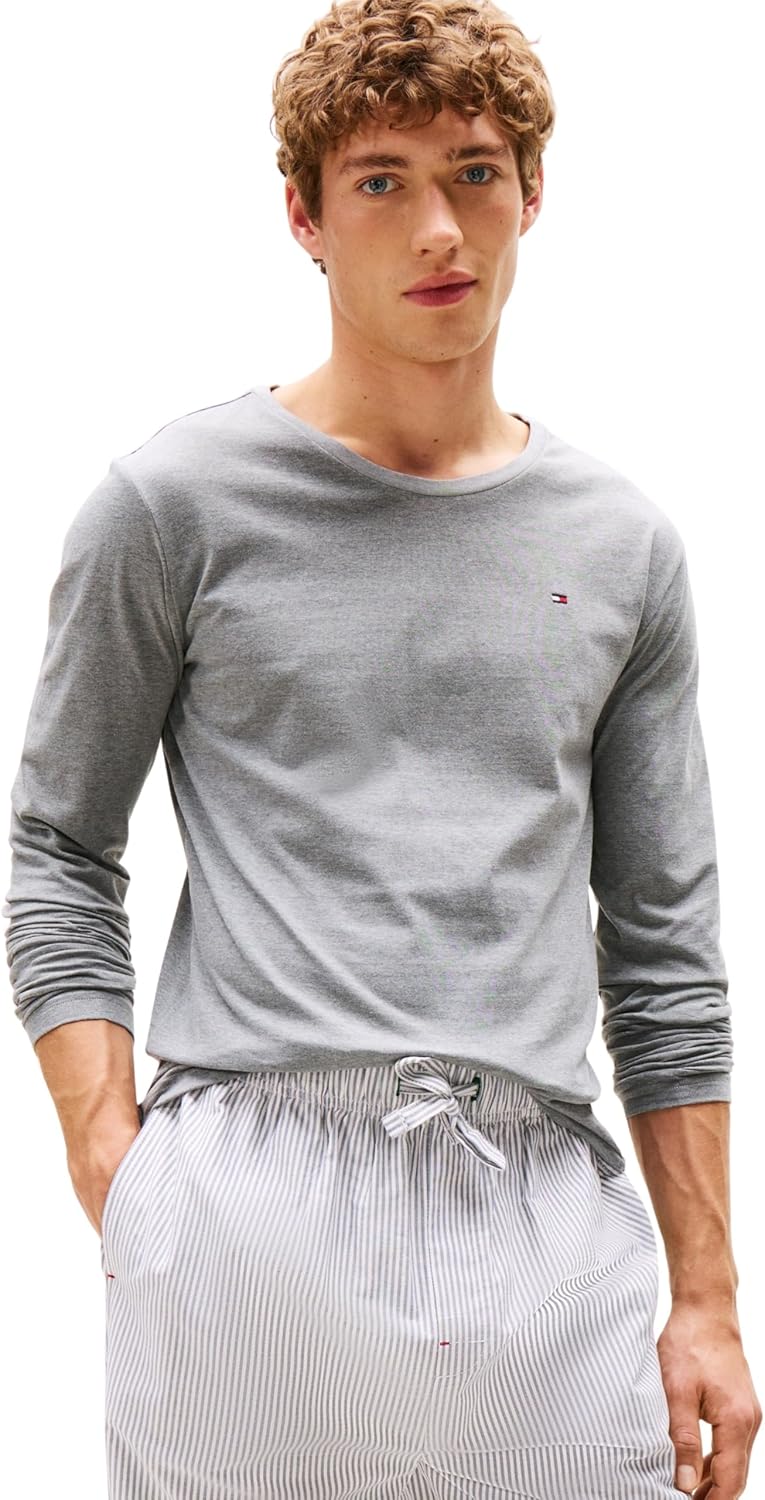 Tommy Hilfiger Herren 3er Pack Langarmshirts Basic XS White (White/Black/Grey Heather), XS White (Wh