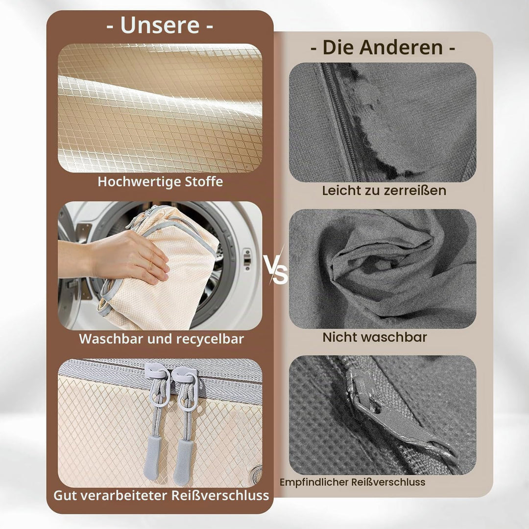 DIMJ Selbstkomprimierender Organizer - Bettwäsche Aufbewahrung, Packing Cubes Compression, Aufbewahr