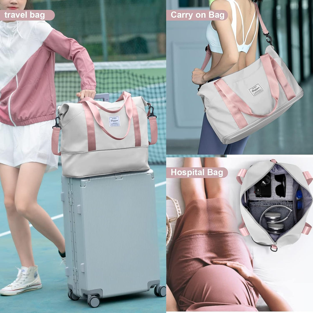 Reisetasche Damen Sporttasche 40x20x25 Ryanair Handgepäck Tasche Weekender Bag Schwimmtasche Wasserd
