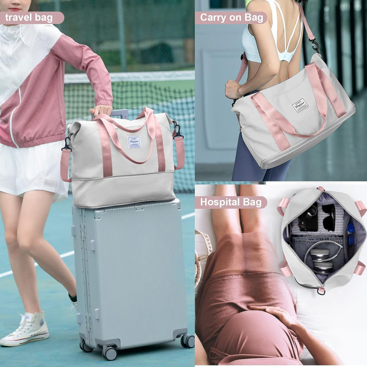 Reisetasche Damen Sporttasche 40x20x25 Ryanair Handgepäck Tasche Weekender Bag Schwimmtasche Wasserd
