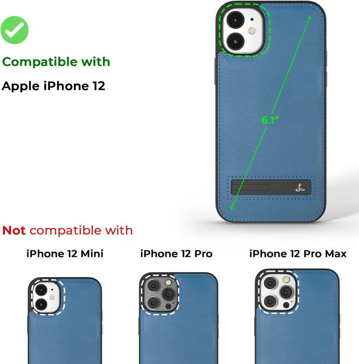Snakehive Metro Lederhülle Kompatibel Mit Apple iPhone 12 || Echtleder Handyhülle mit Standfunktion