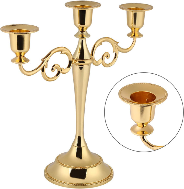 2 Farben 3 Arme Kerzenhalter Europäischen Stil Leuchter Hochzeit Kerzenhalter Home Dekoration Metall