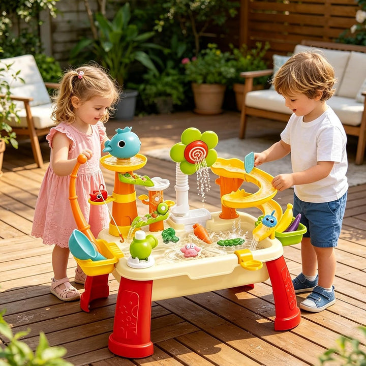 Generisch Wassertisch Für Kinder,Sommer Angelspielzeug | Spielwaschbecken Mit Fliessendem Wasser,Für