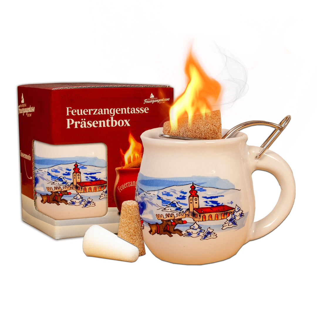 Feuerzangentasse 1er-Set, Weiss/Weihnachten - für Feuerzangenbowle Weiss / Weihnachten, Weiss / Weih