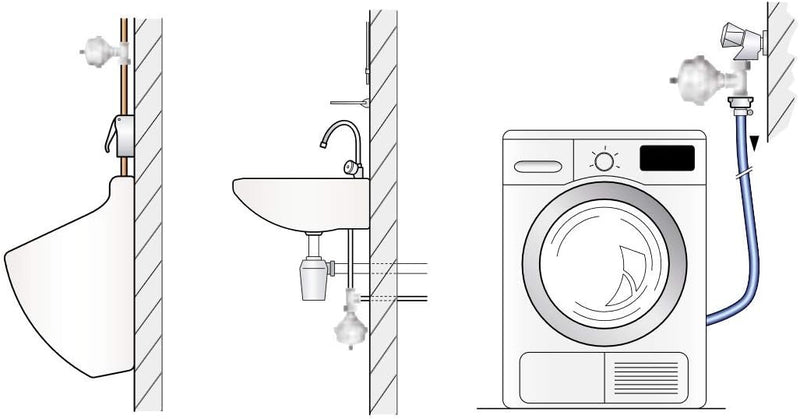 Flamco Flexofit S R1/2" M 2,0 bar, Druckstossdämpfer, Druckerhöhung, Druckreduzierung, Butylmembran,