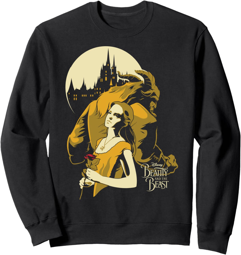 Disney Beauty And The Beast Belle And Beast Moonlit Portrait Sweatshirt