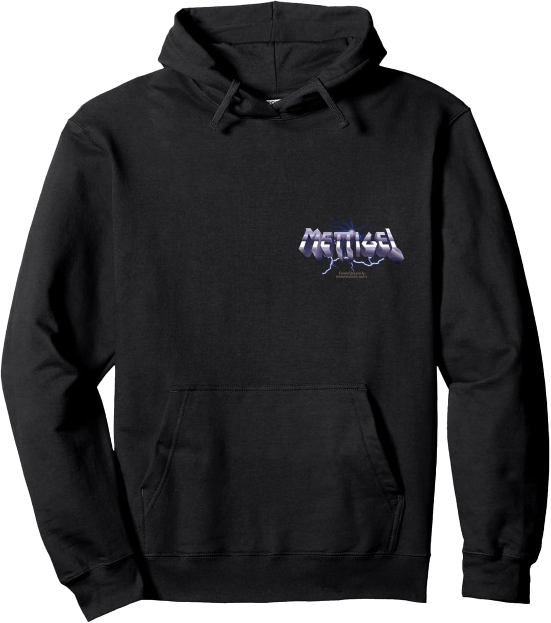 Mettigel Geek Motiv Heavy Metal Schriftzug Original Mettigel Pullover Hoodie