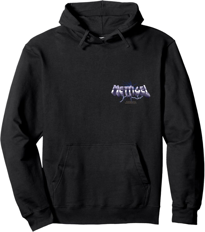 Mettigel Geek Motiv Heavy Metal Schriftzug Original Mettigel Pullover Hoodie