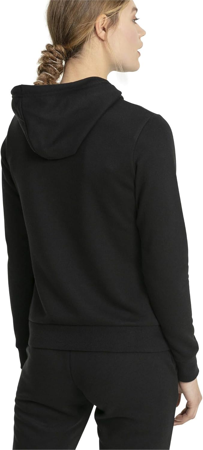 PUMA Damen Essentials Logo Fleece Hoodie M Cotton Black, M Cotton Black