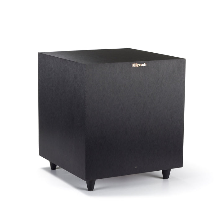 Klipsch Referenz R-8SW Surround Subwoofer, 150 Watt Spitzenleistung (gebürstetes schwarzes Vinyl, 20