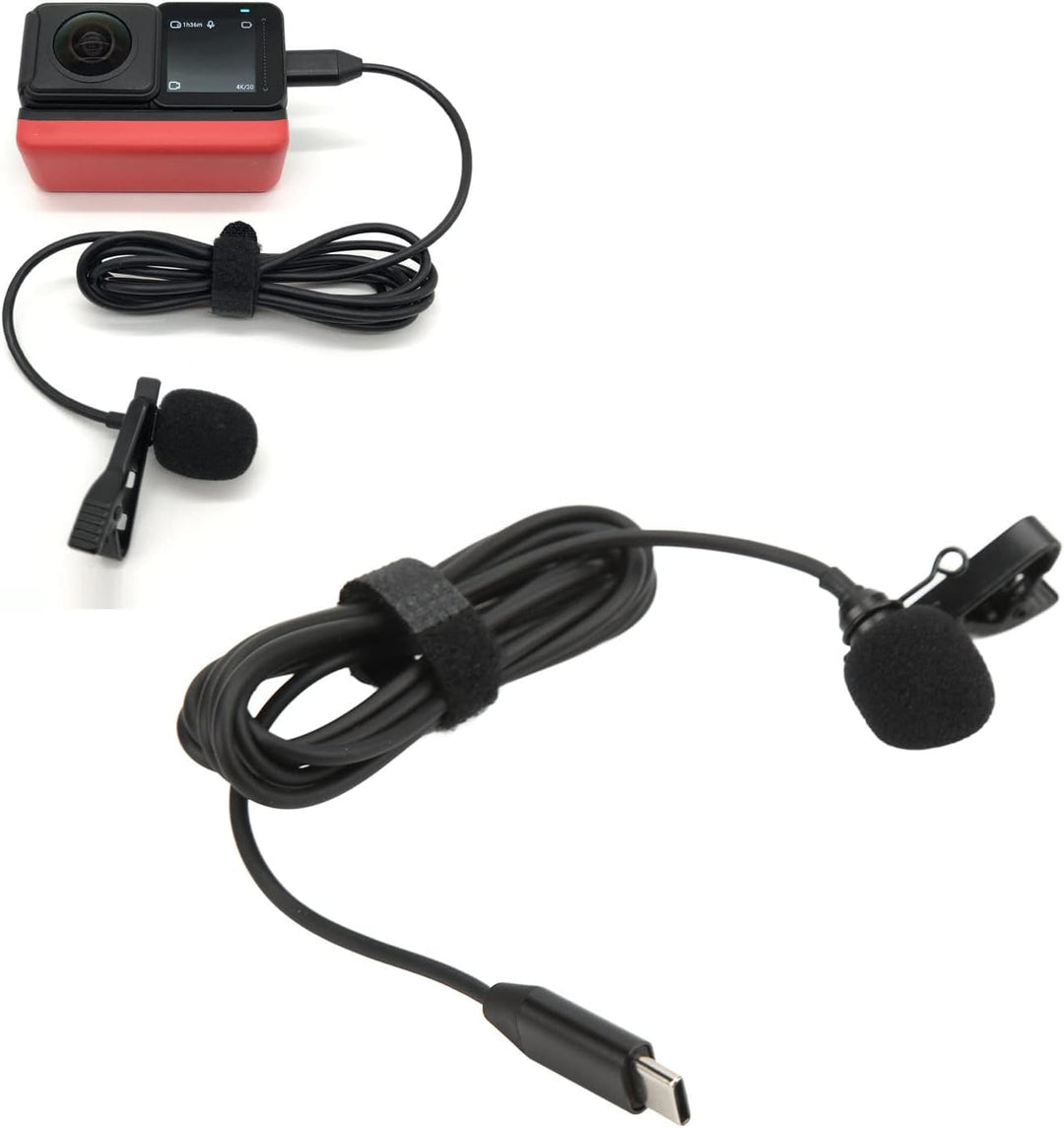 Goshyda Lavalier-Mikrofon, Typ C HiFi Sound Ansteckmikrofon Noise Cancelling Omnidirektionales Mikro