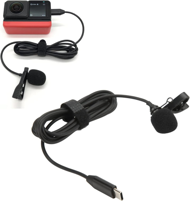Goshyda Lavalier-Mikrofon, Typ C HiFi Sound Ansteckmikrofon Noise Cancelling Omnidirektionales Mikro