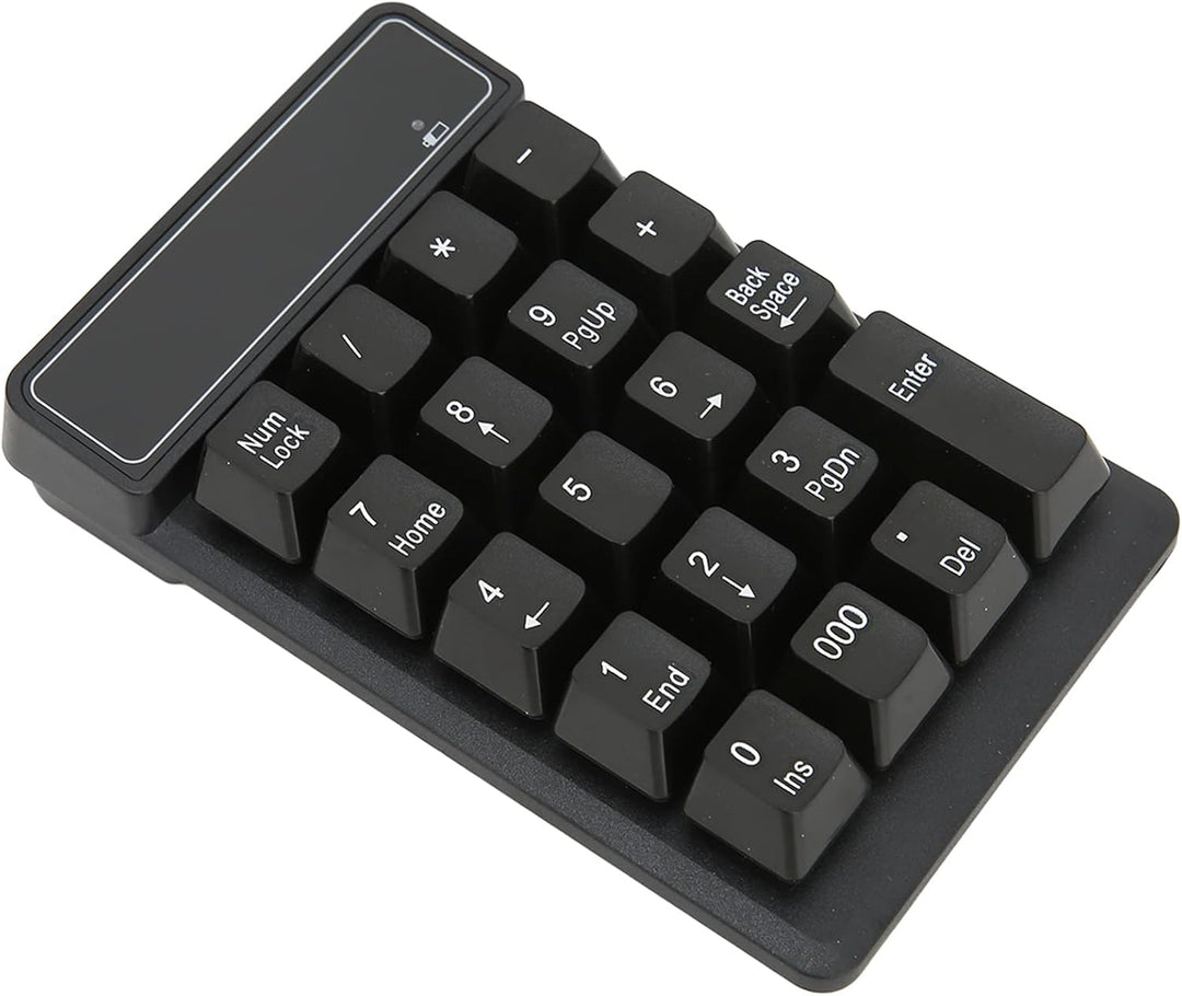 VBESTLIFE Kabelloser Nummernblock, Tragbarer 19-Tasten-2,4-GHz-drahtloser Ergonomischer Finanzbuchha
