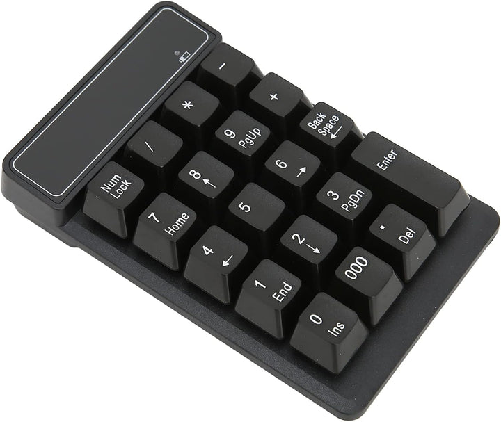 VBESTLIFE Kabelloser Nummernblock, Tragbarer 19-Tasten-2,4-GHz-drahtloser Ergonomischer Finanzbuchha