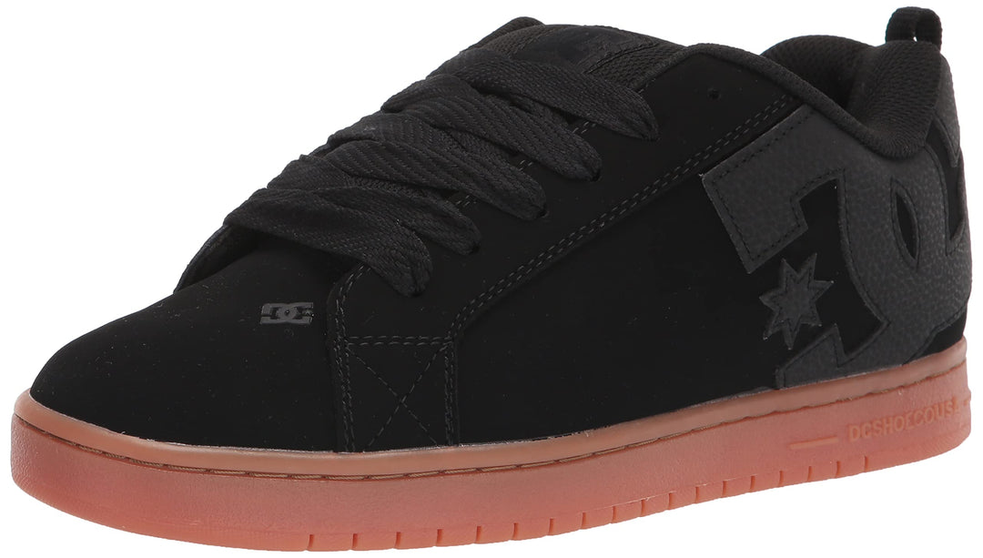 DC Herren Court Graffik Casual Low Top Skateschuh Sneaker Skate-Schuh, 44 EU Schwarz Dunkelschokolad