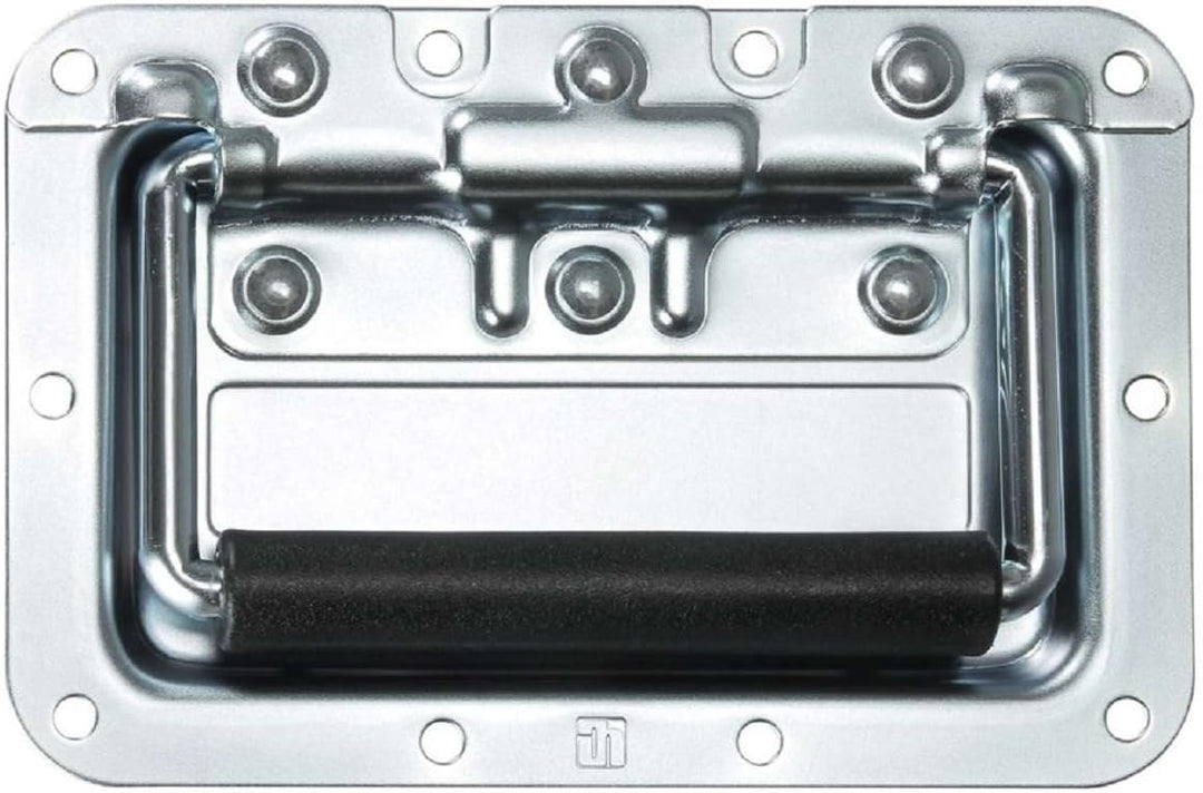 Adam Hall Hardware 34082 M12 AH - 12er Set Klappgriff / Kistengriff gefedert silber in 8 mm Einbausc