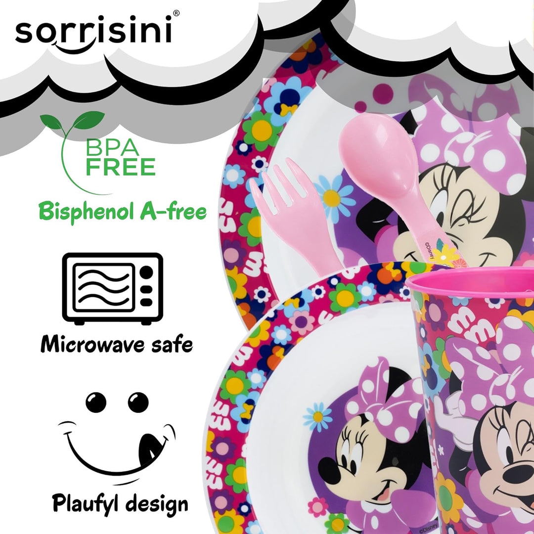 Sorrisini Kindergeschirr set, Wiederverwendbares Babygeschirr Set, Kinder Essgeschirr, Microwaveable