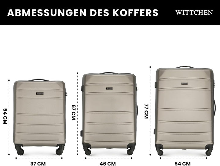 WITTCHEN Globe Line Modern, Koffer-Set 3tlg