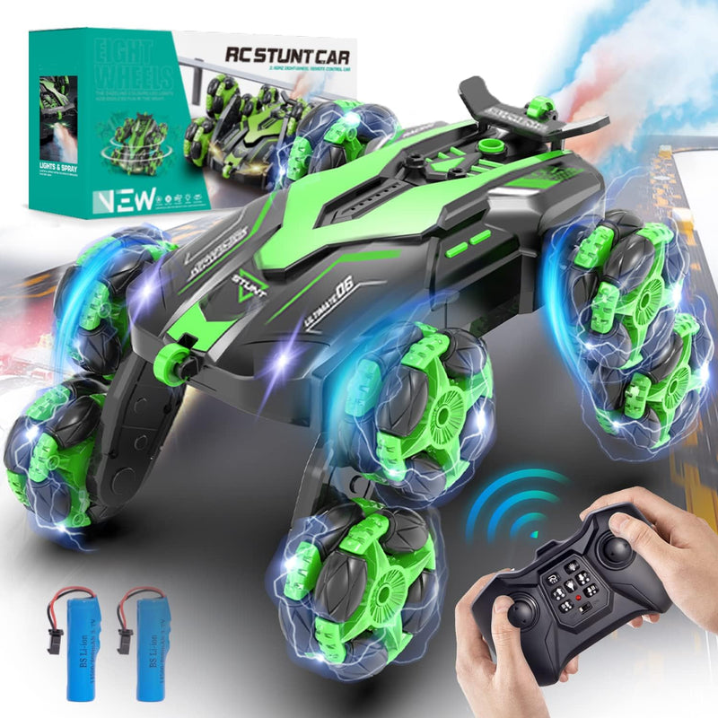 Ferngesteuertes Auto ab 10 Jahre, RC Auto mit LED Lights und Sprühnebel, RC Drift Car mit 360° Drehb