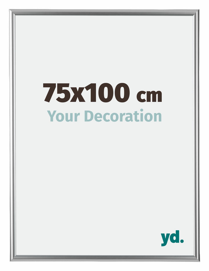yd. Your Decoration - Bilderrahmen 75x100 cm - Silber - Bilderrahmen aus Kunststoff mit Acrylglas -