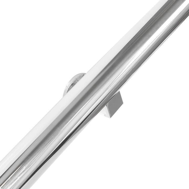 Vivol Edelstahl-Treppengeländer Poliert 120 cm mit 2 Halterungen für innen, 120 cm Mit 2 Halterungen