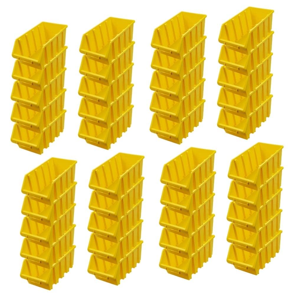 PROREGAL SuperSparSet 40x Sichtlagerbox 4 | HxBxT 15,5x20,4x34cm | Gelb | Sichtlagerbehälter Sichtla