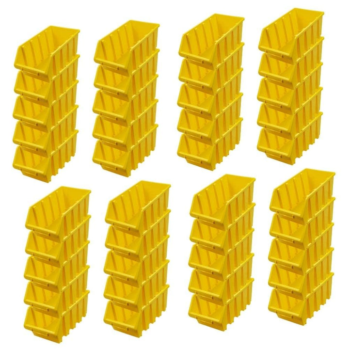 PROREGAL SuperSparSet 40x Sichtlagerbox 4 | HxBxT 15,5x20,4x34cm | Gelb | Sichtlagerbehälter Sichtla