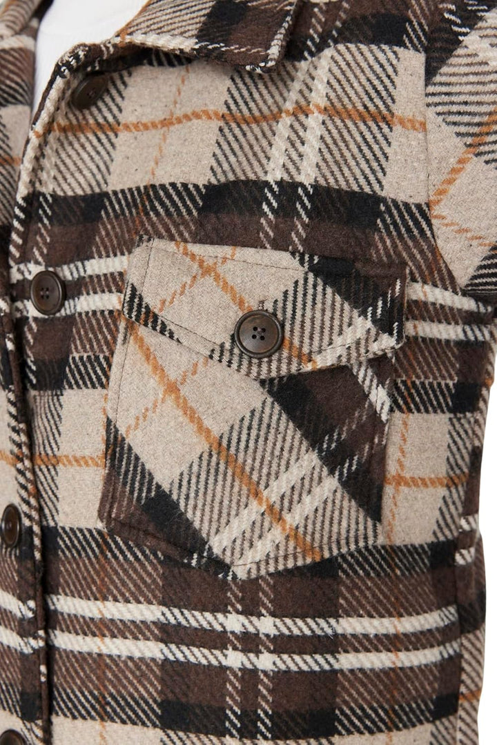 TRENDYOL Classic Coat - Black - Regular 34 Brown, 34 Brown