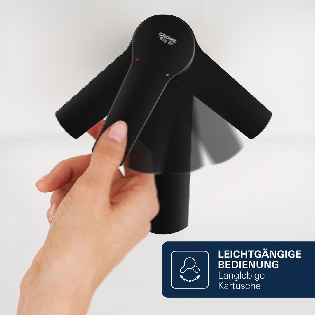 GROHE StartEdge, Waschtischarmatur mit Bidet-Duschkopf (WC Dusche für die Toilette im Bad, Handbraus