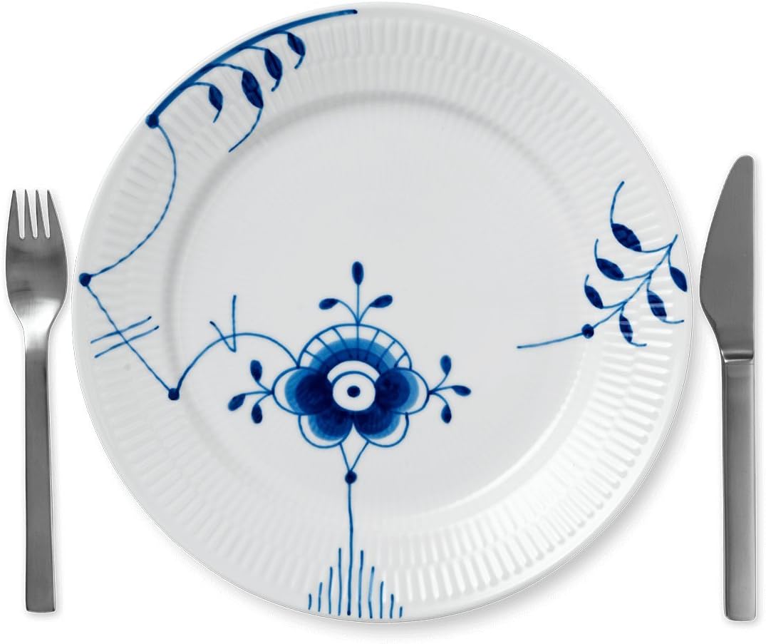 Royal Copenhagen 1017373 Blue Fluted Mega Frühstücksteller, Porzellan 27cm Wht, 27cm Wht