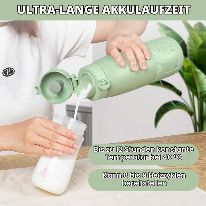 Tragbarer Baby Flaschenwärmer für Unterwegs, Mobiler und kabelloser Flaschenwärmer, Tragbarer Flasch