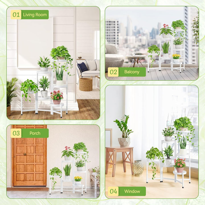 iDavosic.ly Pflanzenständer Metall mit 6 Etagen, Blumenständer Pflanzenregal Blumenregal Indoor Outd