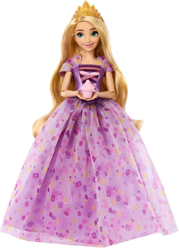 Mattel Disney Prinzessin Geburtstagsfeier Rapunzel Deluxe Modepuppe, inspiriert vom Disney-Film Rapu