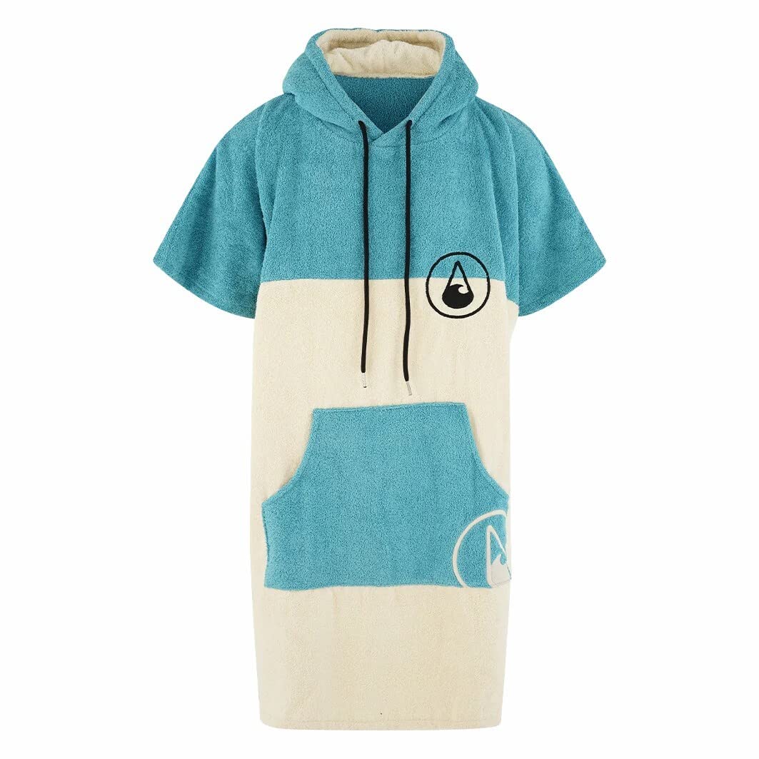 WAVE HAWAII Poncho Lagos Badeponcho 100% Baumwolle für Körpergrössen von 155 - 185 cm Umkleidehilfe