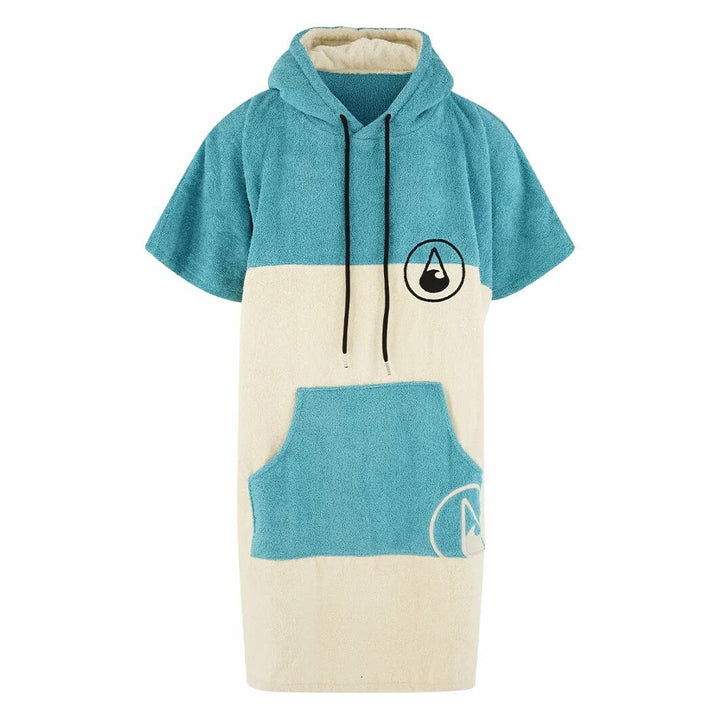 WAVE HAWAII Poncho Lagos Badeponcho 100% Baumwolle für Körpergrössen von 155 - 185 cm Umkleidehilfe