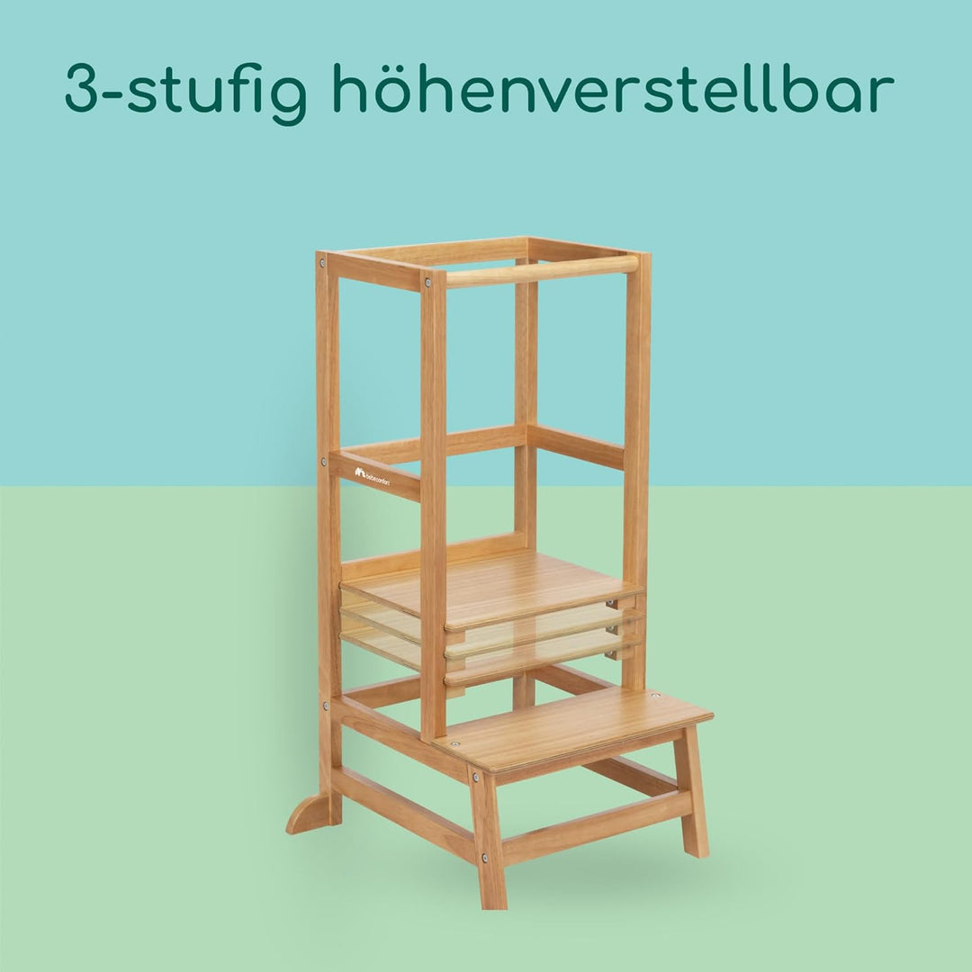 Bebeconfort Nola, Montessori Lernturm Kinder, 1,5–6 Jahre (bis zu 30 kg), 3 Höhenstufen, geprüfte Si