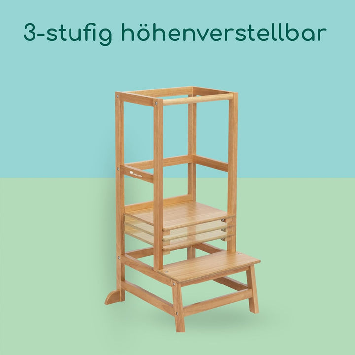 Bebeconfort Nola, Montessori Lernturm Kinder, 1,5–6 Jahre (bis zu 30 kg), 3 Höhenstufen, geprüfte Si