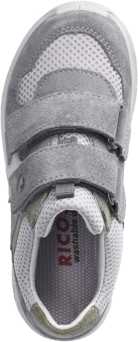 RICOSTA Jungen Low-Top Sneaker LOUI,Kinder Halbschuhe,WMS:Mittel, TEX 28 EU Grau 450, 28 EU Grau 450