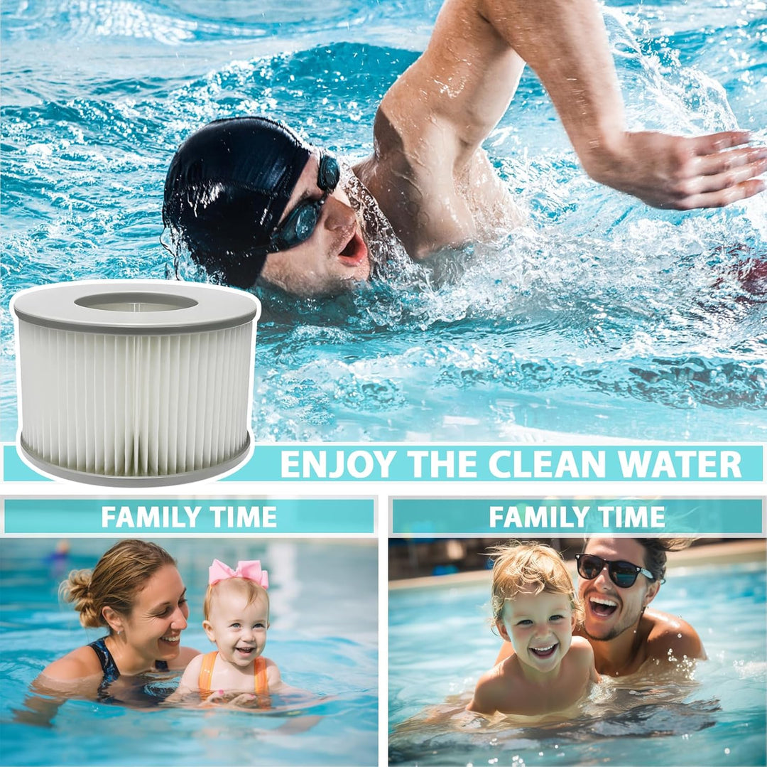 4 Stück Ersatz Filterkartuschen für MSpa Filter, Ersatzfilter kompatibel mit Whirlpool MSpa Modelle,