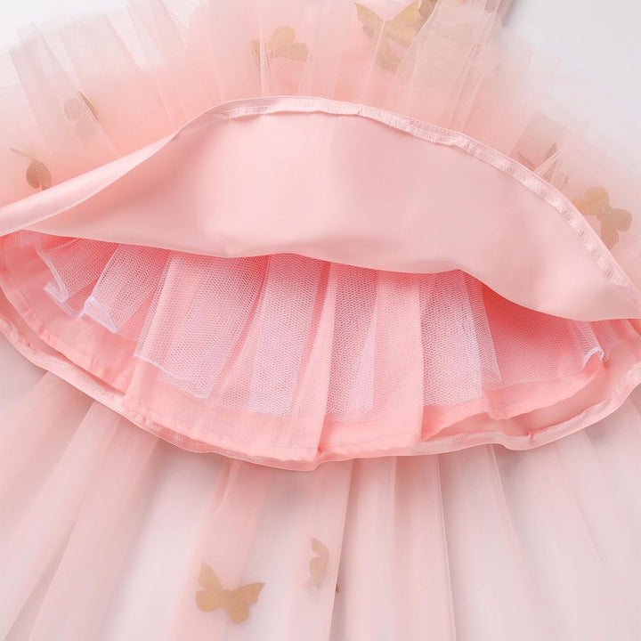 FYMNSI Baby Mädchen Prinzessin Kleid Blumenmädchenkleid Taufkleid Kleinkinder Schmetterling Festlich