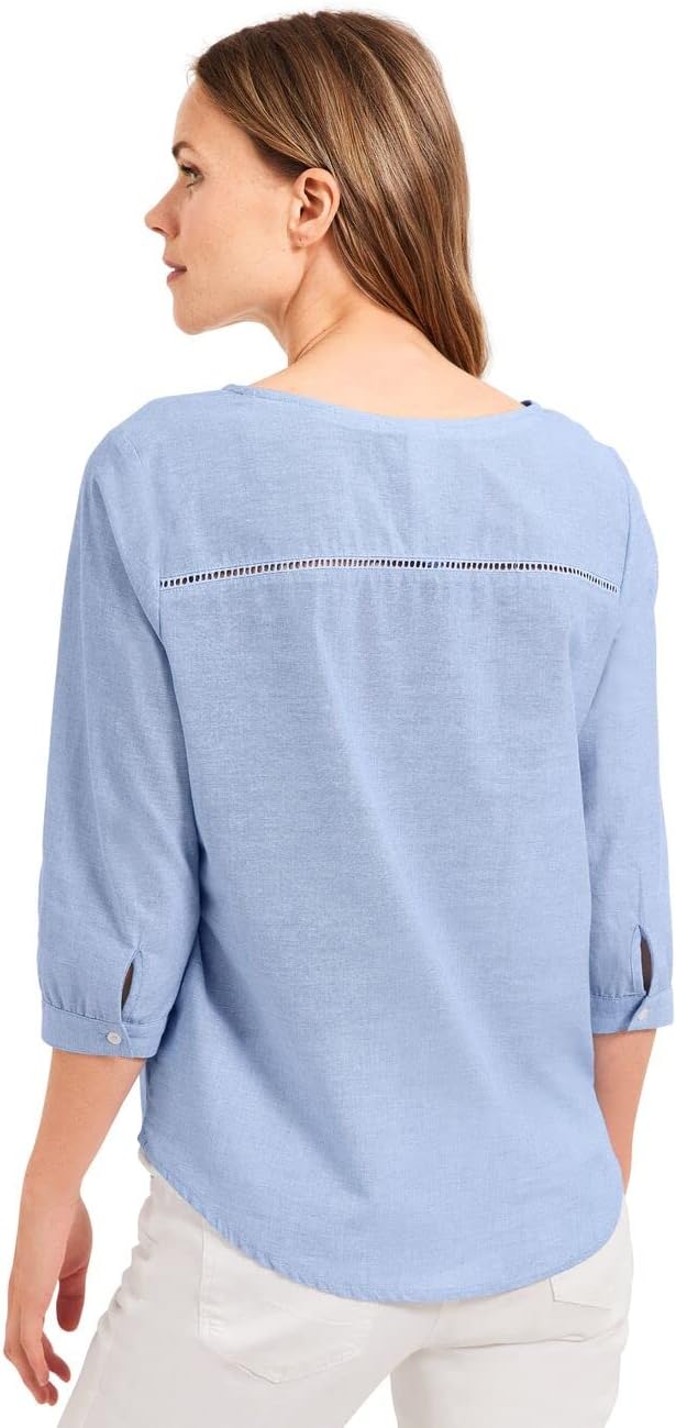 Cecil Damen Chambree Sommerbluse, L Blouse Blue