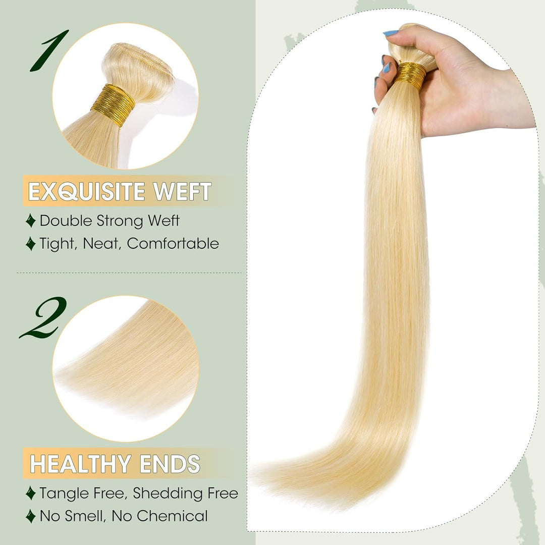 Elailite Echthaar Bündel, Haar Extensions Sew in Bundle Haarverlängerungen, Brasilianisches 100% Men