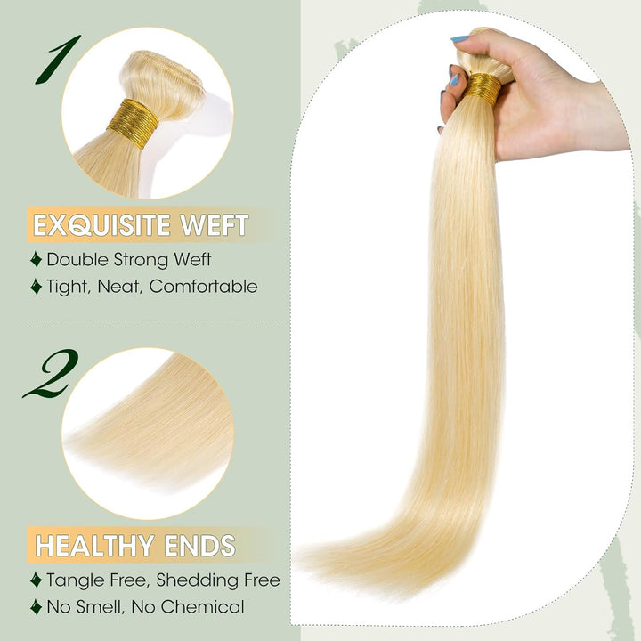 Elailite Echthaar Bündel, Haar Extensions Sew in Bundle Haarverlängerungen, Brasilianisches 100% Men