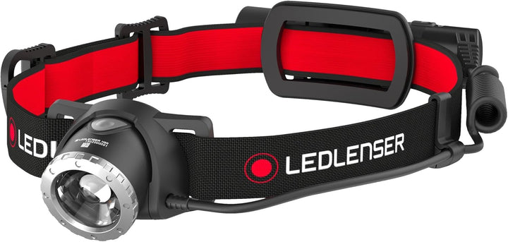 Ledlenser H8R, LED Stirnlampe, 600 Lumen, bis zu 120h Laufzeit, rotes Rücklicht, inkl. Akku, aufladb