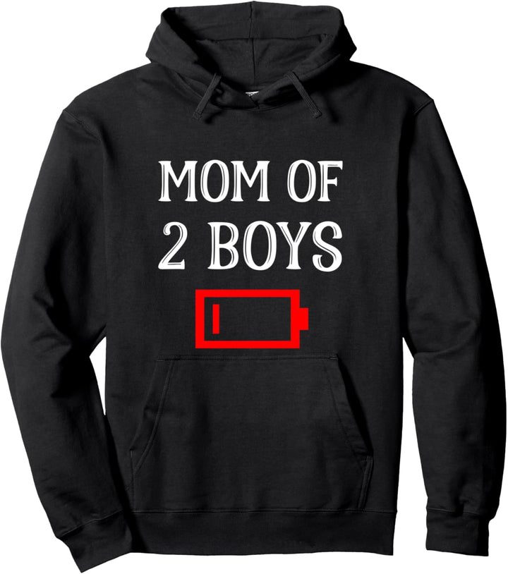 Müde Mutter Von 2 Jungen Mutter Von Zwei Söhnen Funny Low Pullover Hoodie