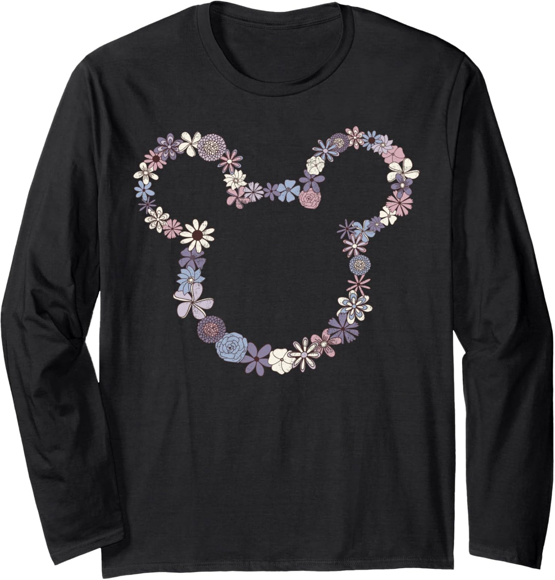 Disney Mickey & Friends Mickey Floral Outline Langarmshirt