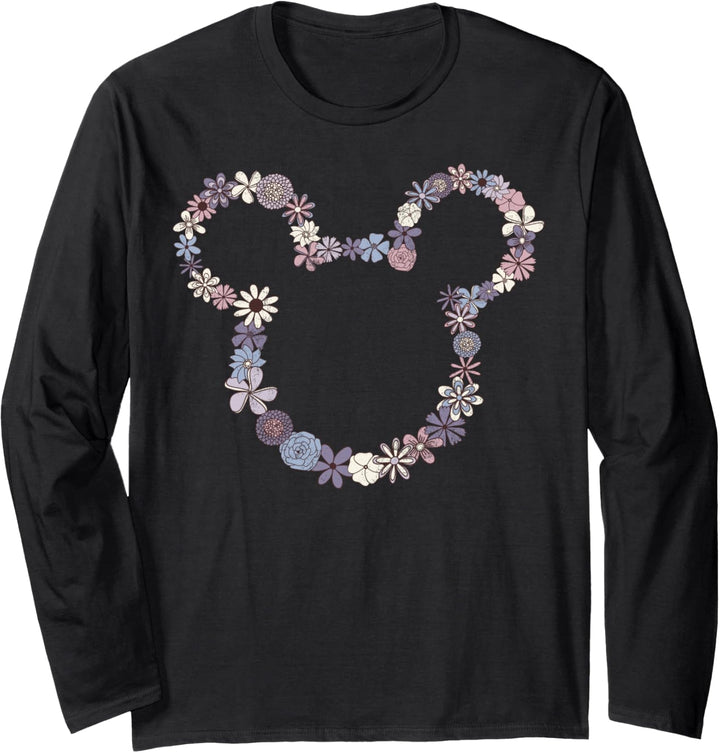Disney Mickey & Friends Mickey Floral Outline Langarmshirt