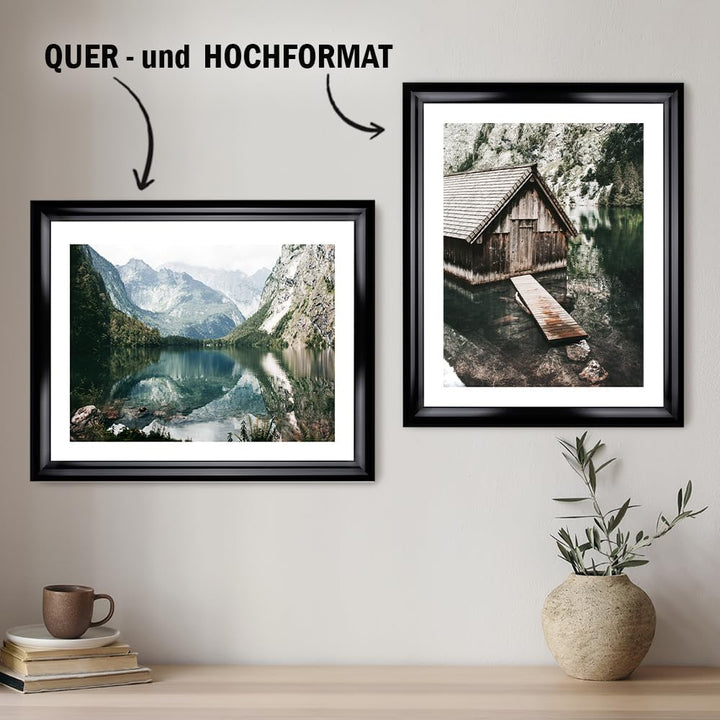 Haak Puzzlerahmen Klassik Schwarz (Hochglanz) 80 X 120 cm (ca. 3000 Teile) ANTIREFLEX/Entspiegelt Bi