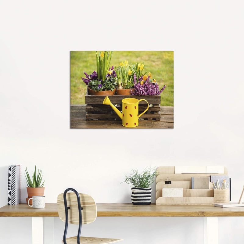 ARTland Wandbild Alu Verbundplatte für Innen & Outdoor Bild 60x45 cm Garten Blumen Frühling Narzisse