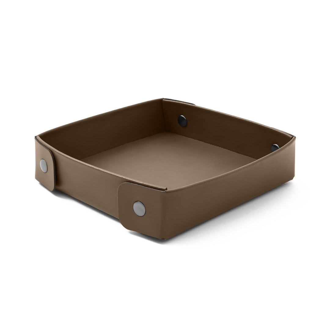 Eglooh - Perseo - Taschenleerer Leder Taubengrau - Schreibtisch-Organizer mit modernem Design - Abla